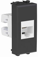 Розетка телефонная модульная DKC Avanti 1-м. 1 мод. RJ12 черный матовый картинка